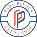 Papa Pixel's Crepe Shop circular badge logo